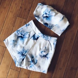 NWOT Floral two piece set